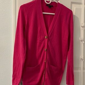 Ann Taylor Vibrant Pink Cardigan Sweater